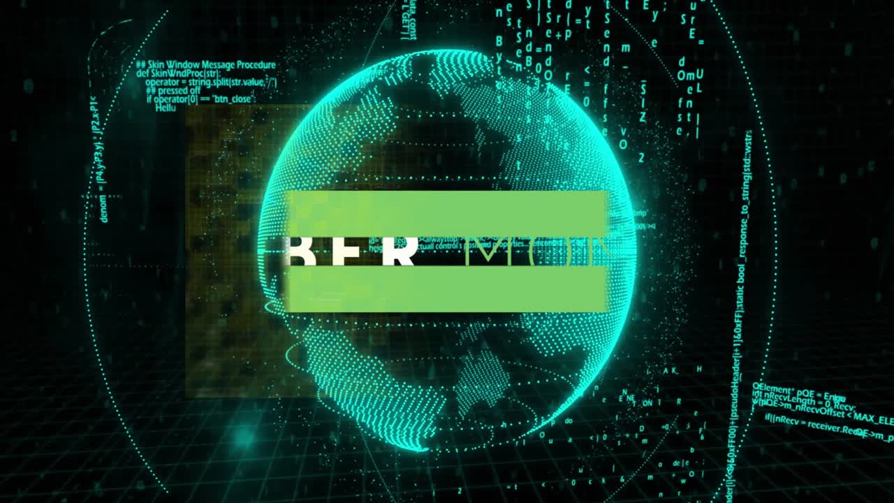 Opening dark void starting globe emerging rotating code drifting bars sliding showing CYBER MONDAY