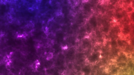 movimiento creativo gráfico cielo nocturno en el espacio oscuro galaxia animación colorida en 4k imágenes resolución de video. brillo de luz chispa bokeh con telón de fondo. humo de gas de partículas en la atmósfera. polvo de nebulosa futurista