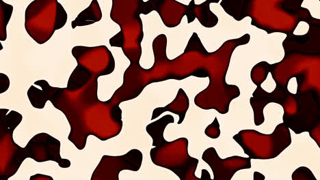 looping animations of a white black and red camouflage like pattern with high contrast and hard edges