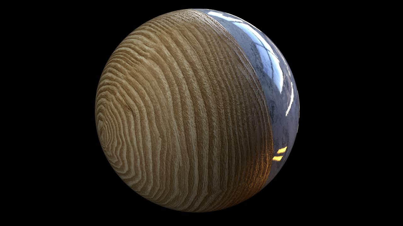 esfera de madera de mármol