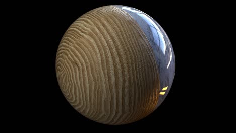 marble wooden sphere