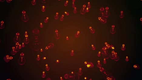 3d motion background – wireframe light blubs