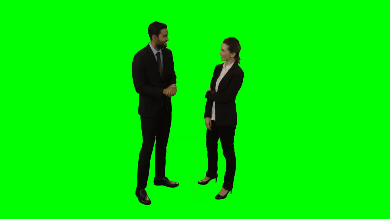 Empresário e empresária juntos