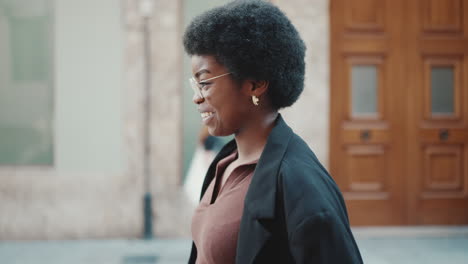 african american girl enjoying good day outdoors