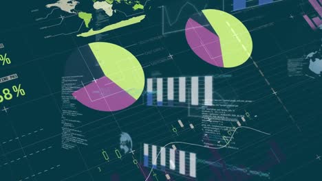 animation of data processing over gray background