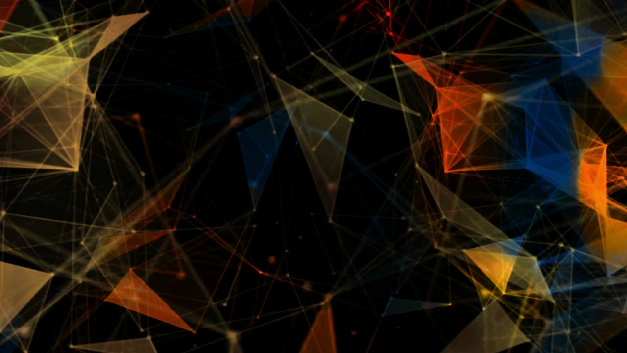 Holographic low polygonal animation