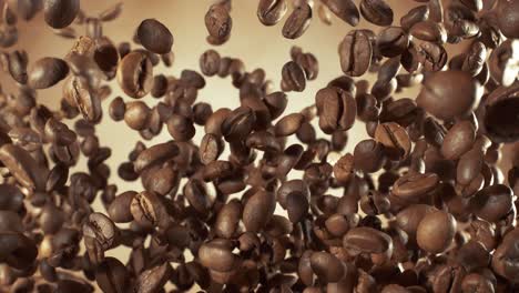 caídas de granos de café