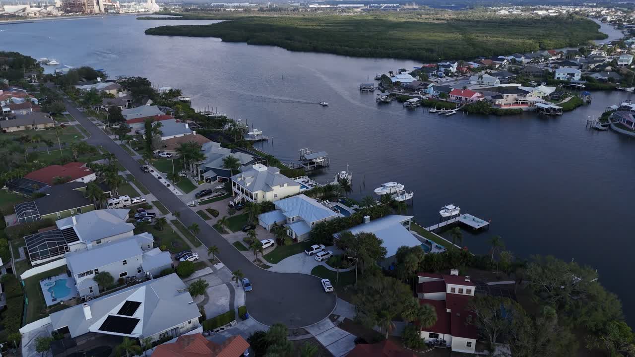 Apollo Beach, South Florida coastal community with a power station