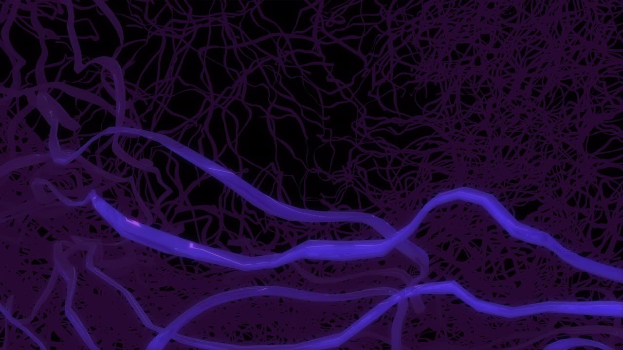 animación de bucle de líneas abstractas brillantes y oscilantes