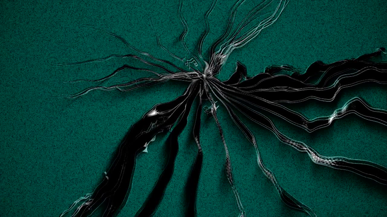 추상적인 배경, 회전하는 유기 형태