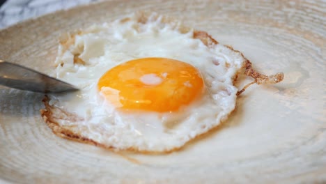 fried egg on plate