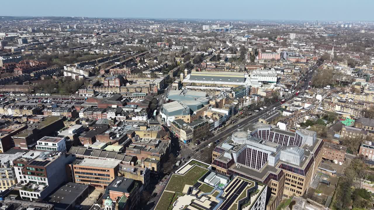 Angel Islington, Londra, Regno Unito, ripresa aerea introduttiva, filmato 4K