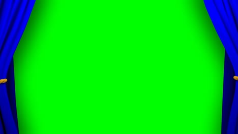 curtains opening and closing stage theater cinema green screen 4k