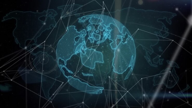 Animation of network of connections over globe