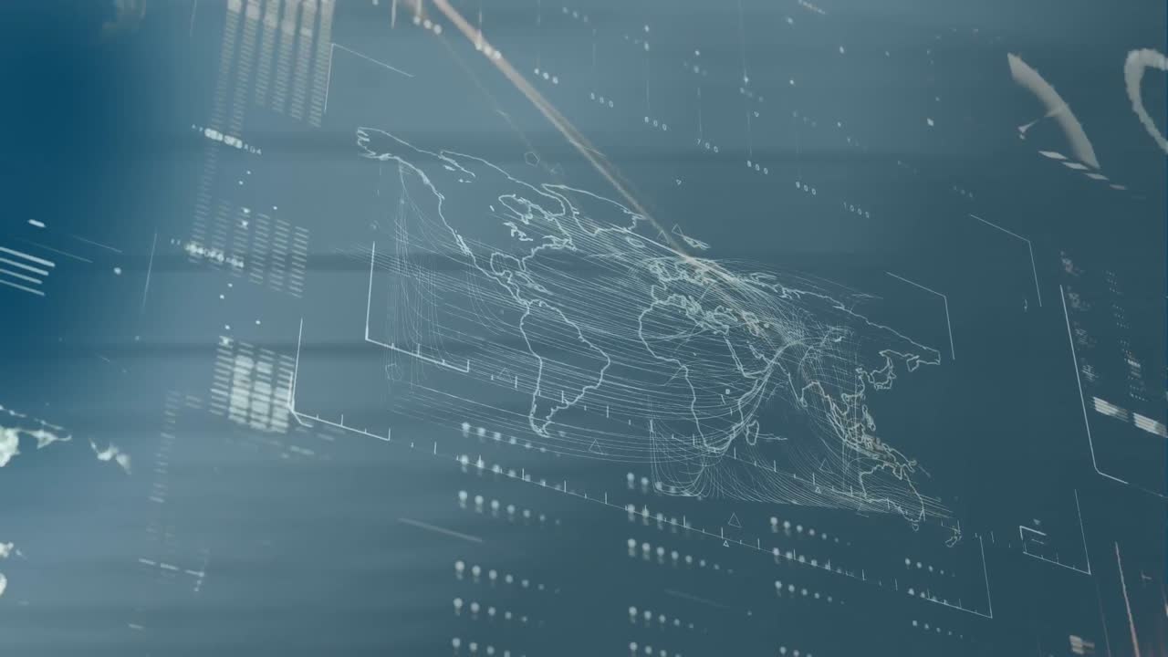 화면에 있는 금융 데이터 처리 및 통계의 애니메이션