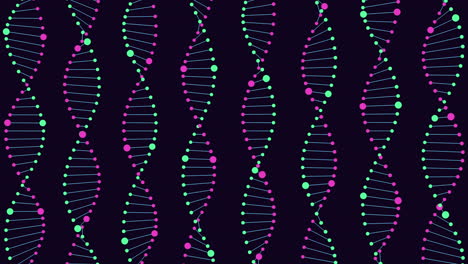 stunning blue and orange dna strand pattern on black background