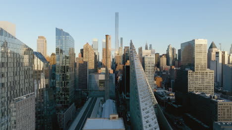 aerial view of urban development complex in riverside south, lincoln square neighborhood, upper west side of manhattan, new york city