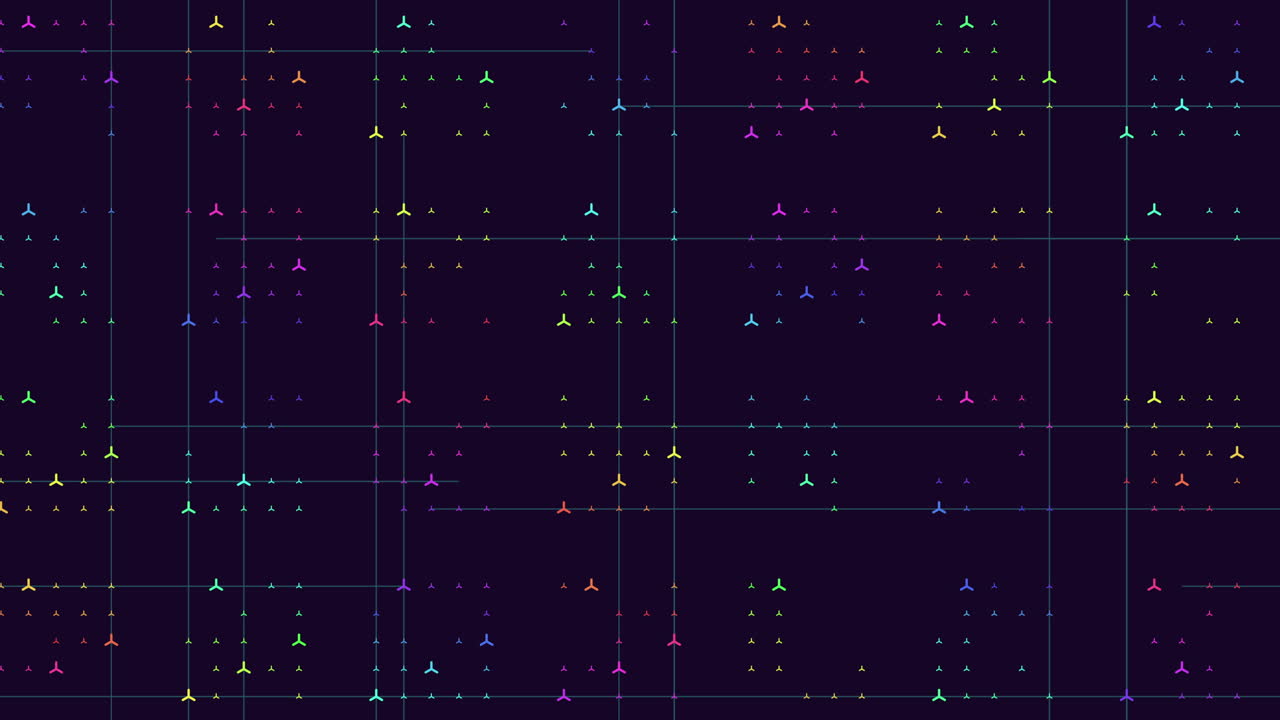 다채로운 점 그리드 패턴