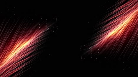 abstract red and orange glowing lines on a dark background