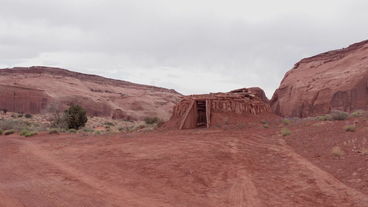 Utah historic building. Navajo Hogan in Monument Valley.