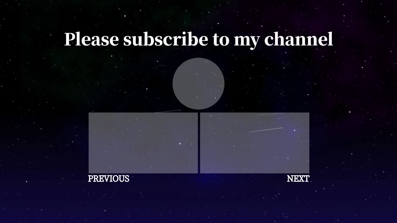 스페이스 갤럭시 엔드 카드 엔딩 스크린 모션 그래픽