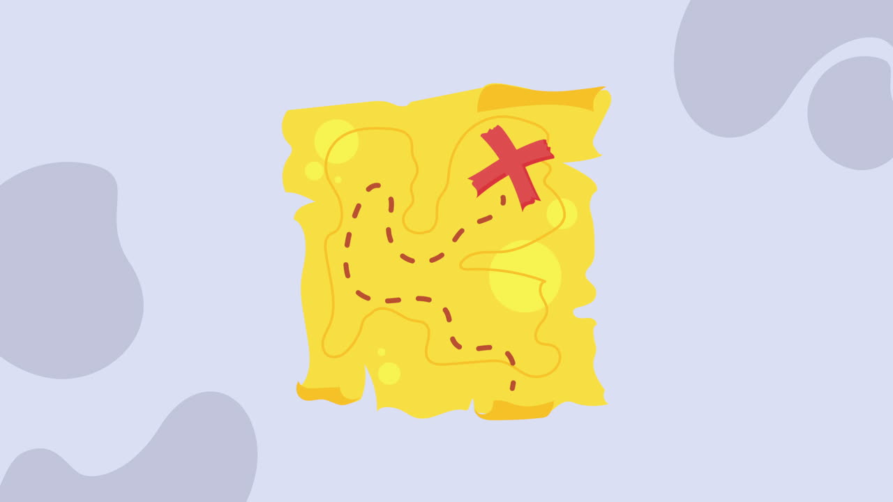 가이드 페이퍼 지도 해양 애니메이션