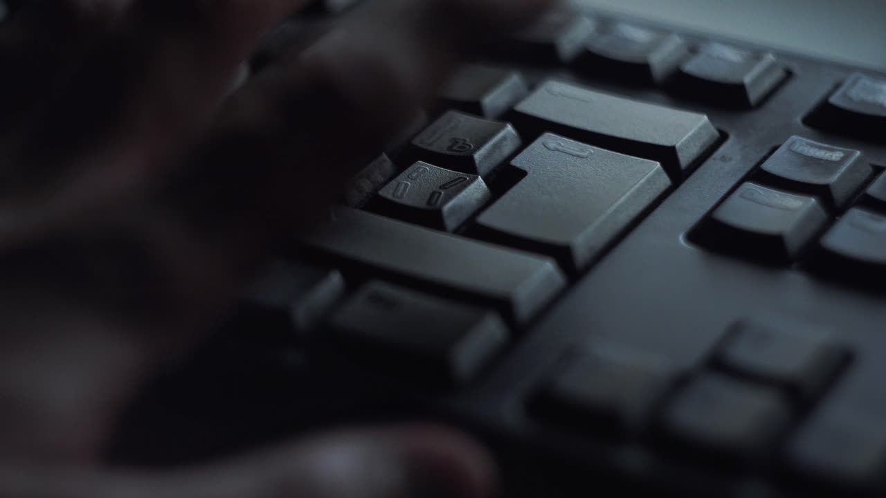 Hand Typing on a Keyboard