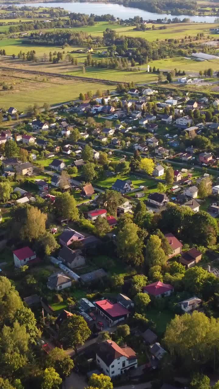 Vista Aerea di un'Area Suburbana