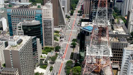 top down view of paulista avenue at downtown sao paulo brazil