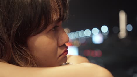 indonesian girl expressing sadness through her facial expression