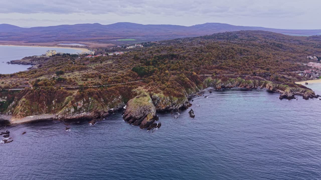 Beautiful coastal landscape captured by drone in Bulgaria