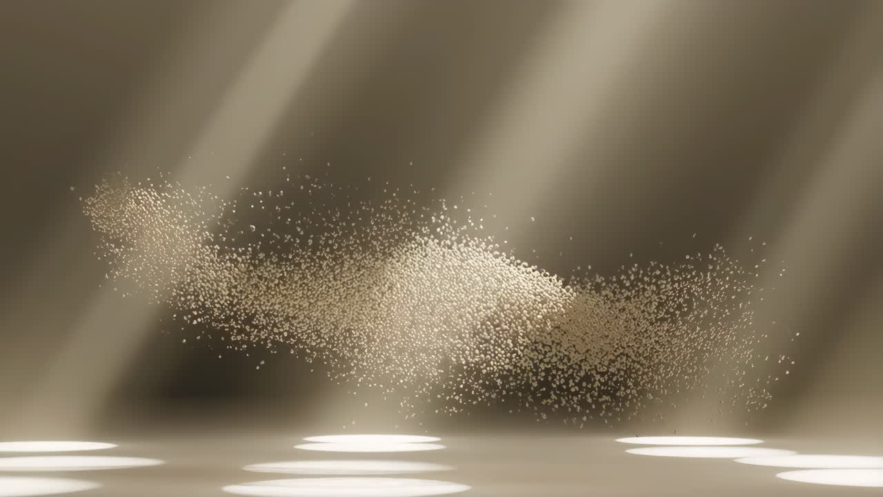 Abstract Particles Illuminated by Light Rays