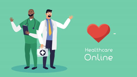 doctors online healthcare illustration