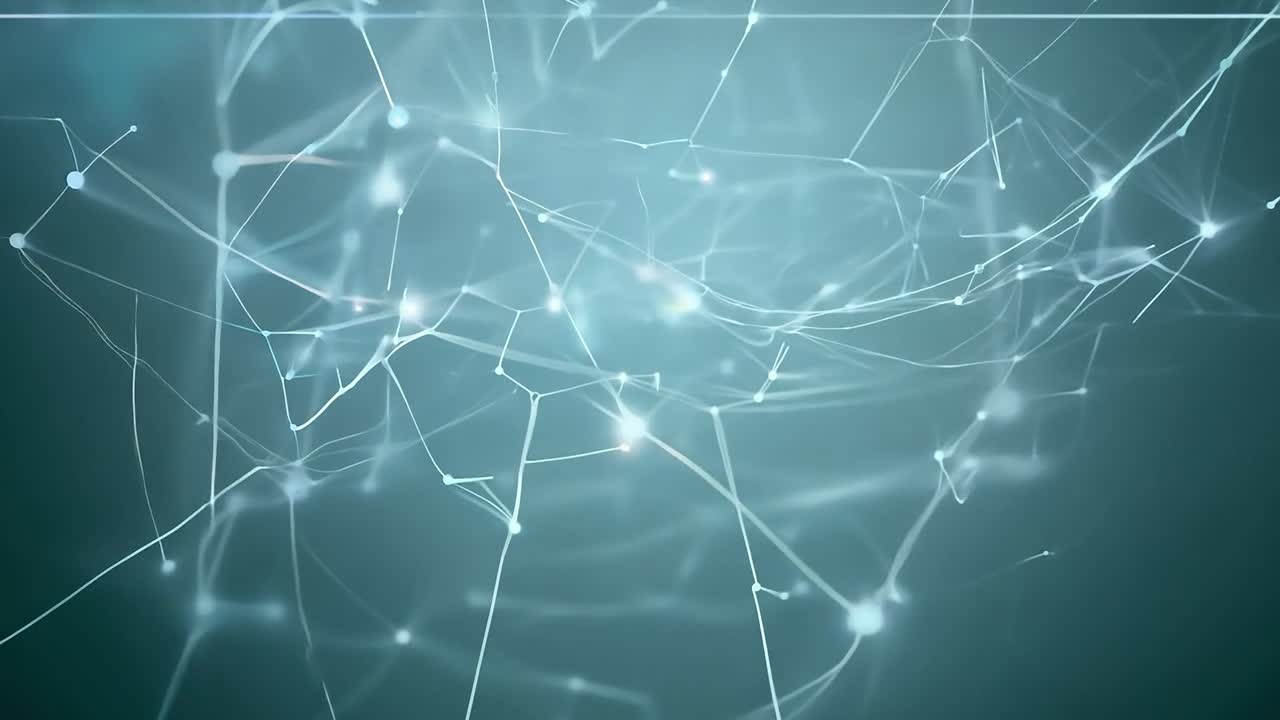 las redes en crecimiento y de conexión en un fondo azul ilustran la esencia de la tecnología moderna y la comunicación digital