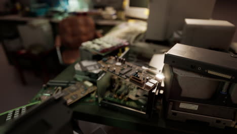 old vintage personal computer workspace