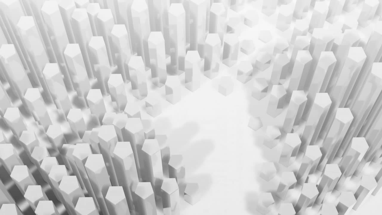 3D blocks moving against white background