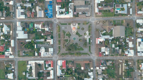 plaza san javier de loncomilla chile calles maule vista aérea desde drone