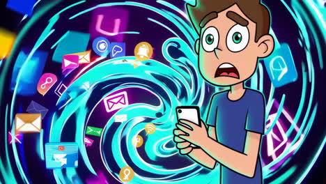 overwhelmed by digital notifications and information overload