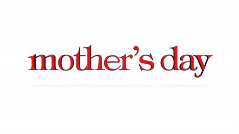 rolling mother day text on white gradient color