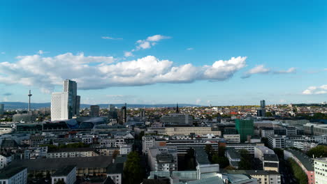 frankfurt cityscape with skyscrapers