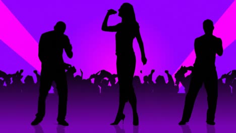 Animation-of-people-silhouettes-singing-