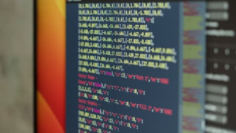 computer code on a monitor