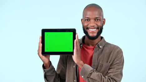 Green-screen,-tablet-mock-up