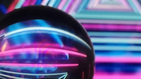 bola de cristal espectáculo de luces futurista vórtice digital cyberpunk techno túnel