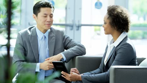 male female multi ethnic business team office meeting