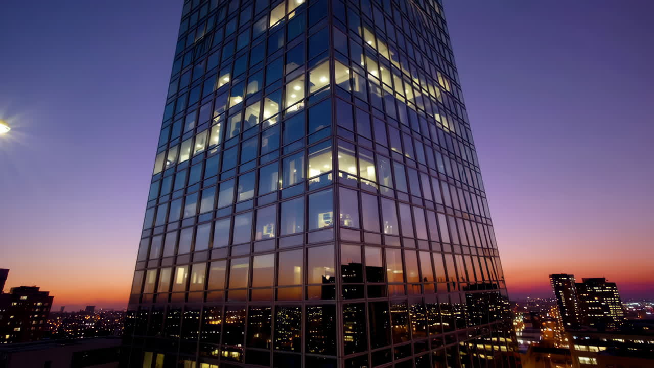 Modern Skyscraper at Sunset