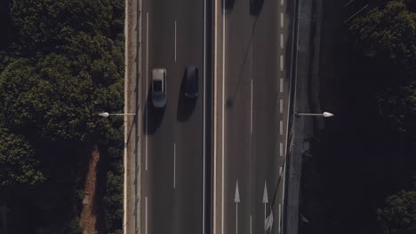 Aerial-static-view-of-countryside-speedway