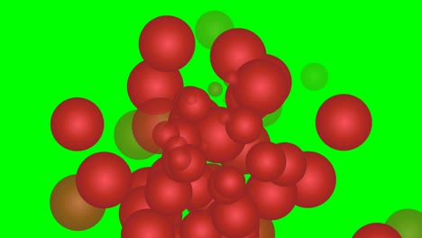 Animation-red-ball-on-green-screen