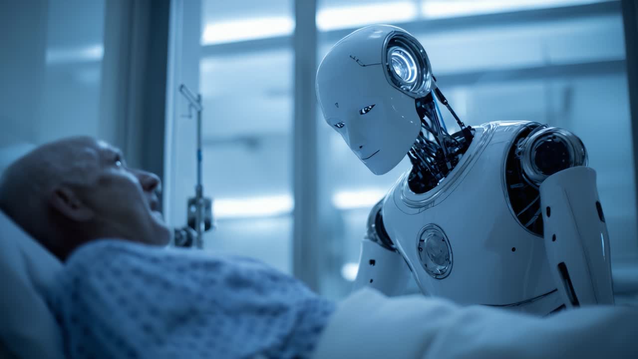 A Compassionate Interaction Between a Medical Robot and an Elderly Patient in a Hospital Room: Exploring the Future of Healthcare Technology and Human-Robot Relationships