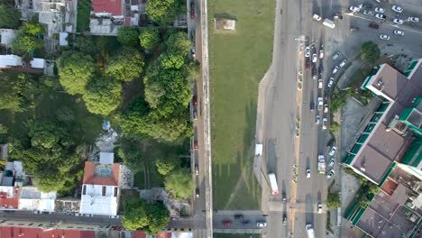 Toma-De-Drones-Del-Bastión-Y-La-Muralla-De-Campeche-En-México